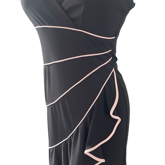 Niki Lavis Black and White Asymmetrical Ruffled Cocktail Dress - Picture 6 of 6